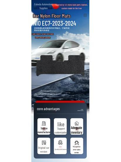Nylon Floor Mats for NIO EC7 (2023-24), Vehicle-Specific for Driver and Passenger