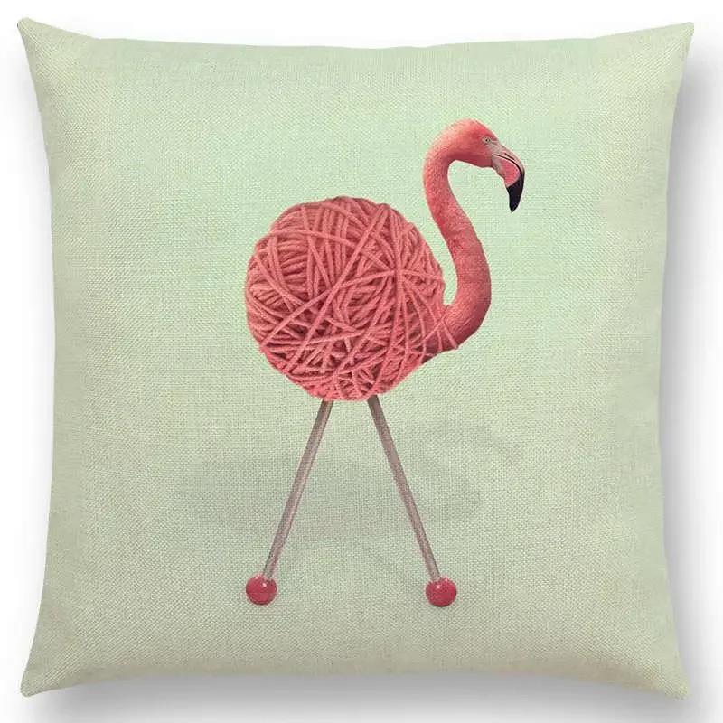 Różowy Sen Kolorowa Fantazja Seksowny Wystrój Poszewka na Poduszkę Sofa Rzutowa Wieloryb Flaming Kot Hamburger Pączek Poszewka na Poduszkę