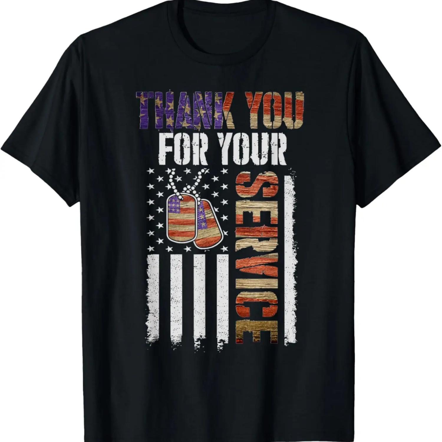 Thank You for Your Service Shirt, 2022 Veterans Day Proud T-Shirt XXXXXL чёрный