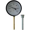 Hausheizung Bimetall-Thermometer Temperaturmesser Thermometerstab 9*100mm Hülse 12*110mm Edelstahlgehäuse