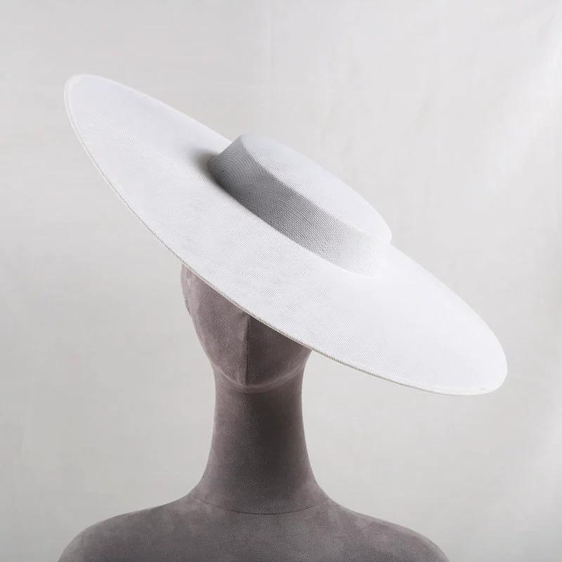 202508-bbao Ins Chic Faux Linen Diy Vintage Style Bride Solid Classic Sun Hat Women Leisure Cap