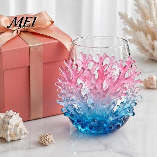 Ocean Style Bar Accessory Octopus Stemless Wine Glass, 3D Marine Animal Printed Themed Glassware Borosilicate Glassware, for Cocktails And Home Unique