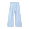 Kaslead Women's Clothing Stretch Lace-up Stripes Pants