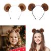 Stretchy Fabric Bear Ears Headwear Skin Friendly Hairband Decorative Hair Hoop Headdress For School Home Parties