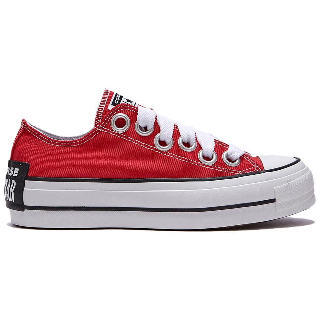 Converse Chuck Taylor All Star Lift Platform Pohodlné Odolné Zvýšená Výška Nízké Plátěné Boty Unisex tenisky Červená Bílá A10425C