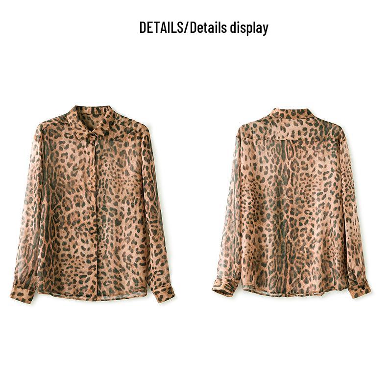 Women's Slimming Leopard Print Top - Autumn/Winter Casual Luxury