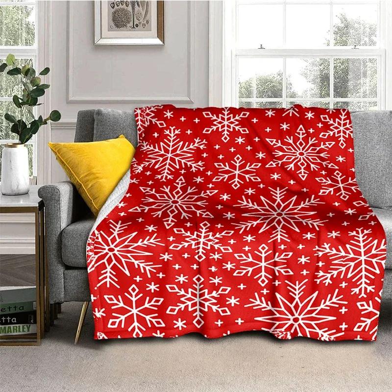 Christmas Printed Flannel Throw Blankets, Soft, Warm, Living Room, Bedroom, Bed, Sofa, Couch Gifts, Dropshipping