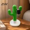 Stable Earphone Display Cactus Headphone Stand And Watch Holder, Desktop Organizer with Cable Storage PLA 3D Printed Tray, Rack for Earphones
