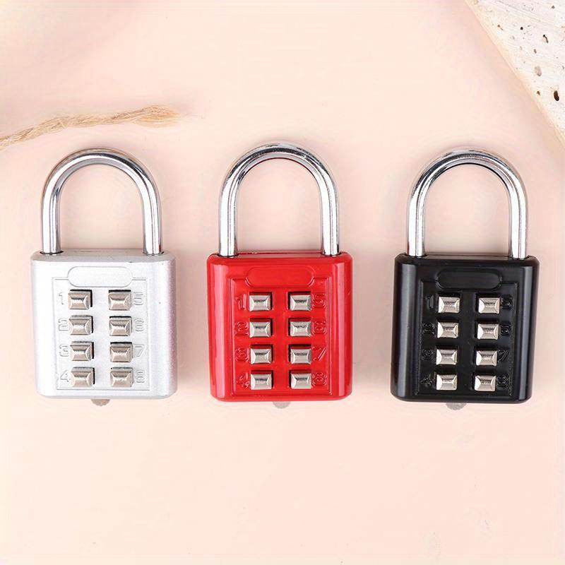 8 Digits Password Code Combination Padlock Zinc Alloy Suitcase for Luggage Travel Smart Lock Keyed Anti-thieft