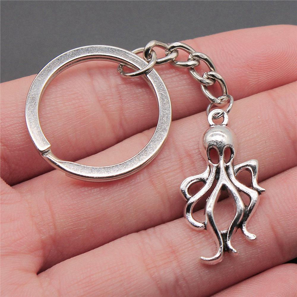 Seahorse Octopus Mermaid Underwater Keychain for Kids Handmade Bohemian Anniversary Gift Minimalist Phone Charm