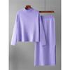 Fashion Autumn Sweater Two Pieces Suits Women Loose Warm Pullovers+Split Long Skirt 2026 Winter Casual Knitted Sets
