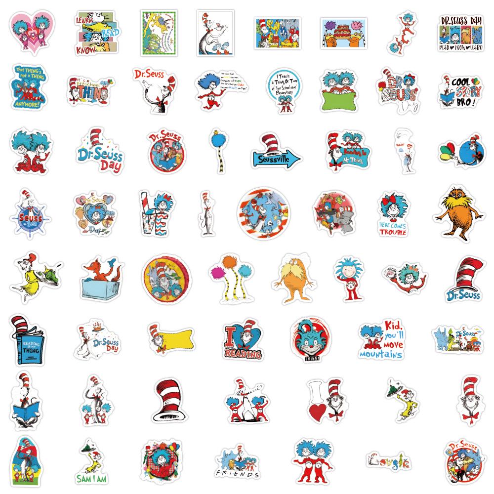 60 Dr. Seuss Cartoon Graffiti Stickers for Notebooks & Phones