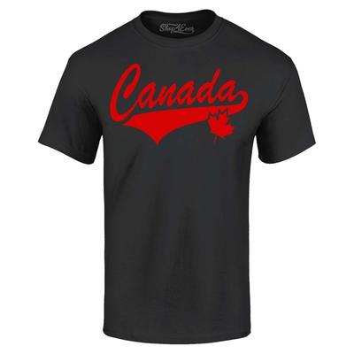 T-shirt Rossa Canada Varsity Orgoglio Canadese Maglietta Foglia d'Acero