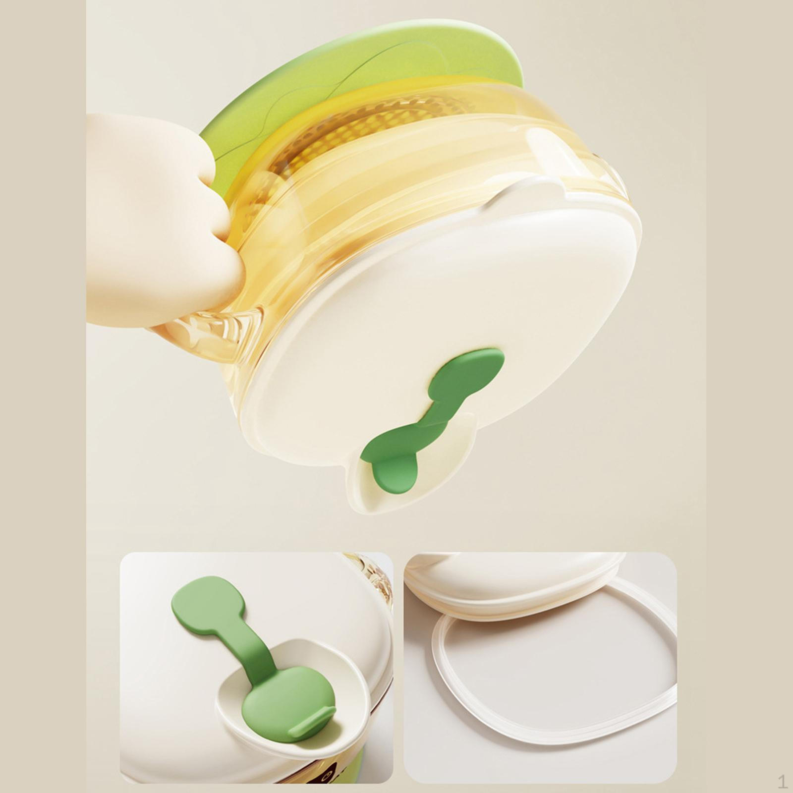 

Baby Suction Bowl 300ml with Straw for Kids Multiple Feeding Stages 6 Months Orange зелёный