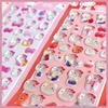 Haorange 3D Decoration Hollow Candy Stickers for DIY Planners and 3D PVC Multicolor Anime 6 Sheets Stickers, Smartphones, Stickers, Material,