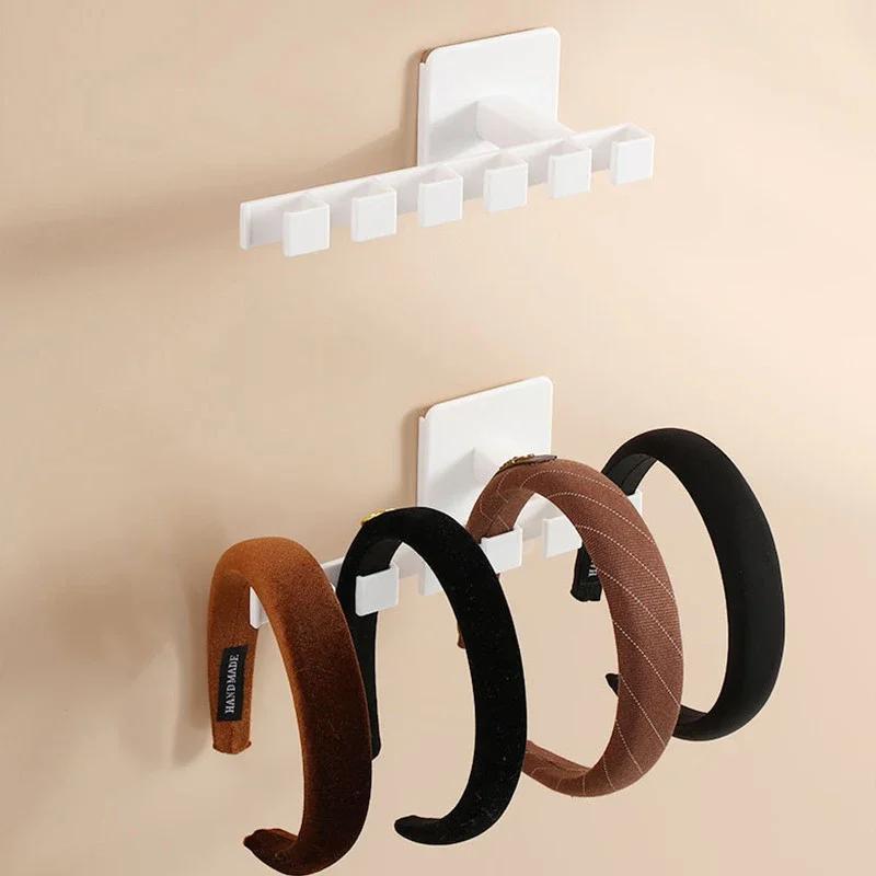 2pcs 6 Hooks Hat Holder L Shaped Baseball Cap Storage Holders Rack Wall Mount Hat Belt Organizer Hooks Wall hanging Bathroom