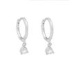 2 Stück Edelstahl Zirkonia Kleine Creolen Ohrringe für Damen Wassertropfen Anhänger Knorpel Ohrring Hochzeit Piercing Schmuck