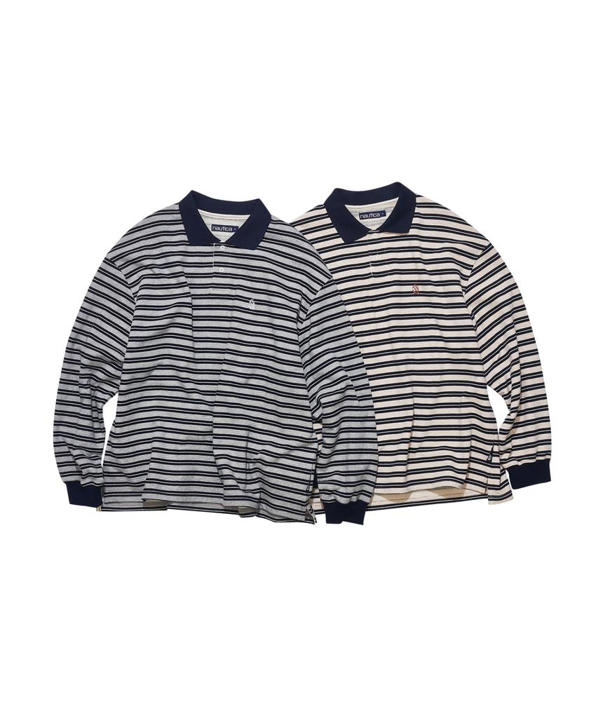 NAUTICA Striped Collared Sweatshirt Npo4495