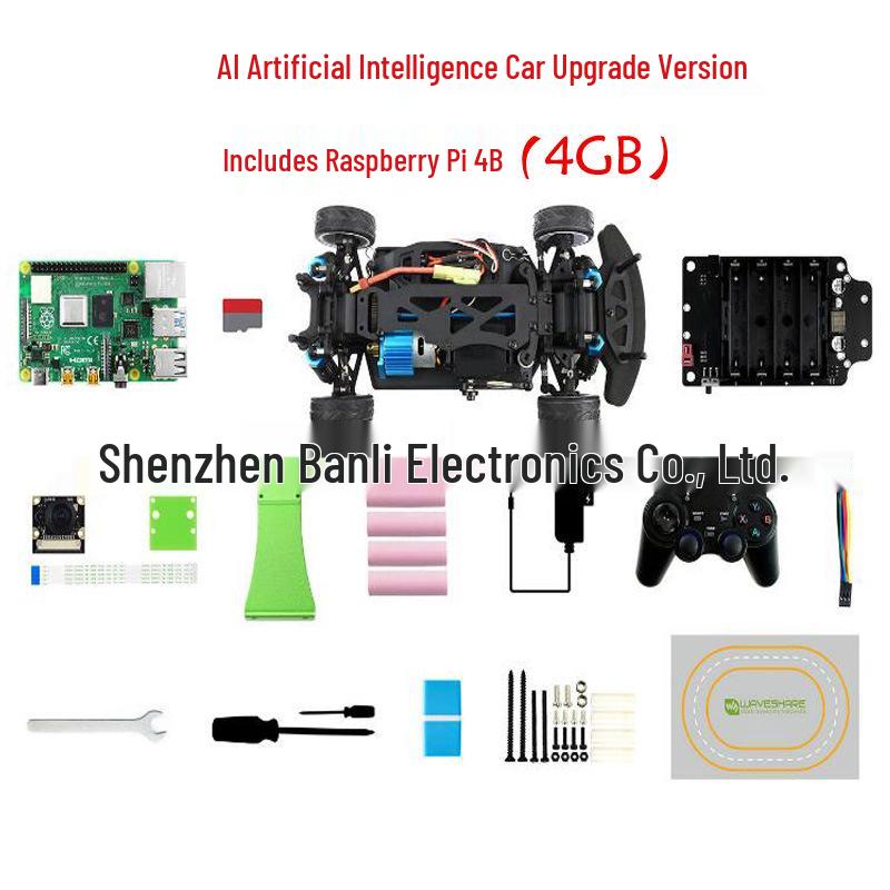 Raspberry Pi 4B Enhanced AI DonkeyCar: 4th Gen Autonomous Driving Kit