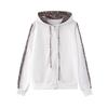 Damen Mode Sportjacke Anzüge Damen Kapuzen-Trainingsanzug Reißverschluss Set Kleidung Mädchen Oberteile und Lange Hosen 2-teilige Freizeitoutfits