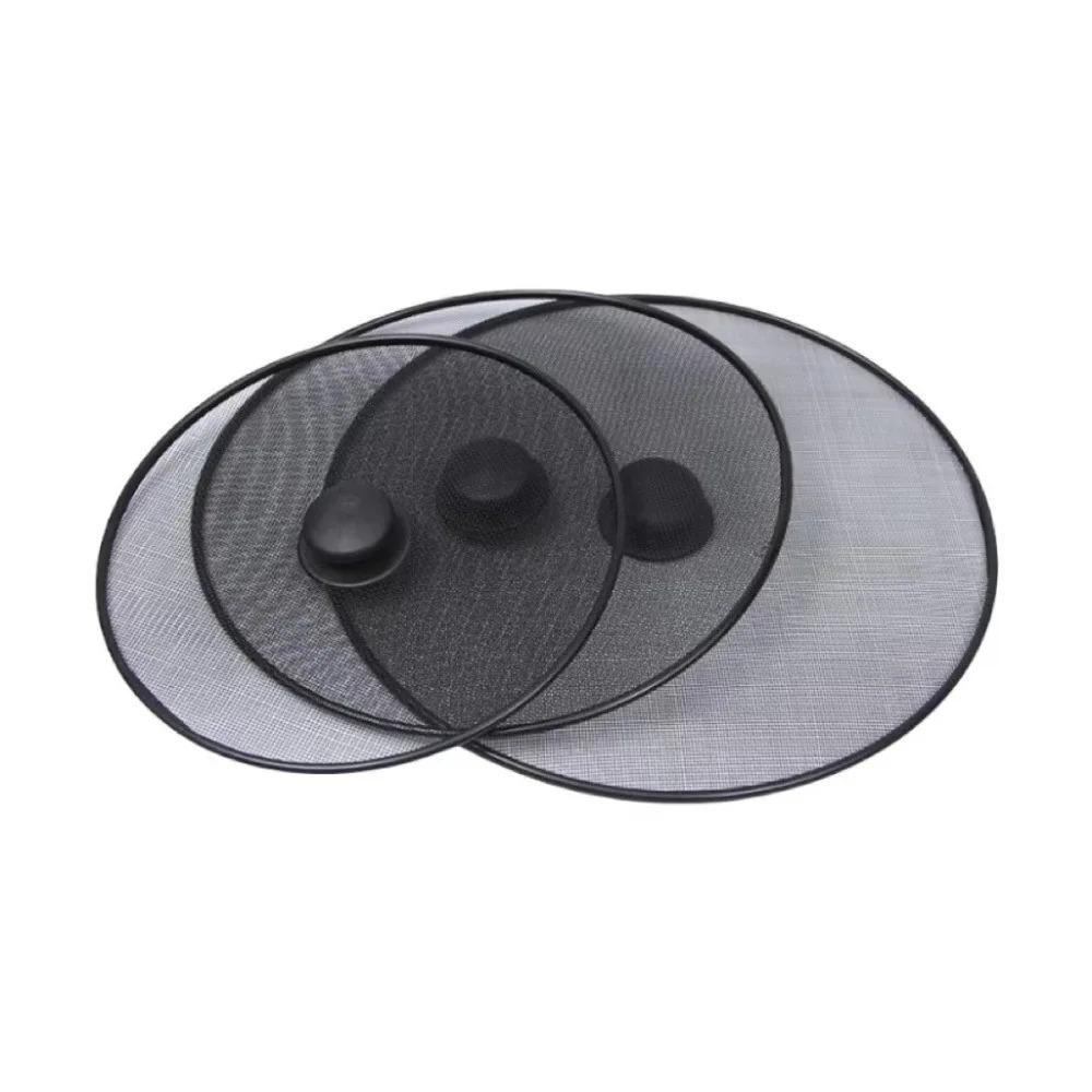 2PCS 25CM/29CM/33CM Kitchen Tool Fine Mesh Splash Guard Cover Lid with Handle Splatter Screen Anti Grease Frying Pan Oil Splash Guard Gadget