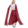 Womens Greek Princess Costume V Neck Cape Sleeve Design Sequin Trim Front Split Dress Queen Cosplay Halloween Party
