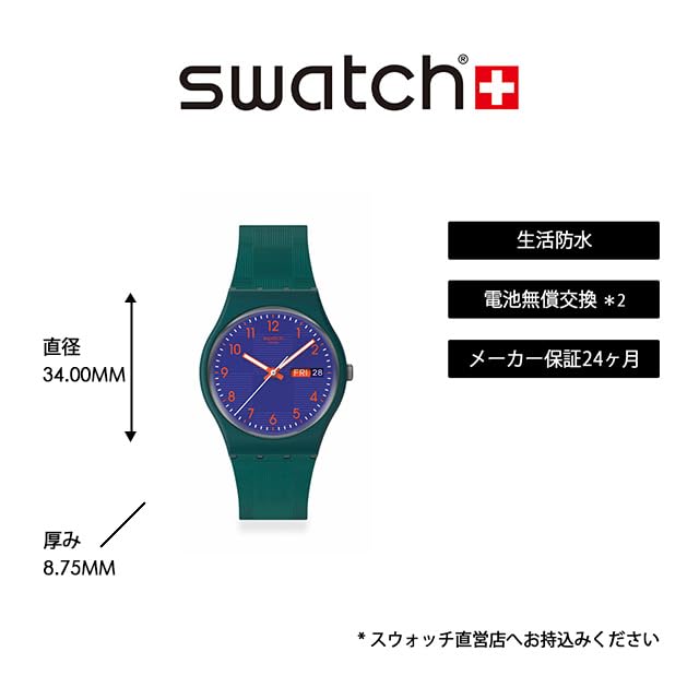 Swatch Pattern Formation Watch SO28N706 Green