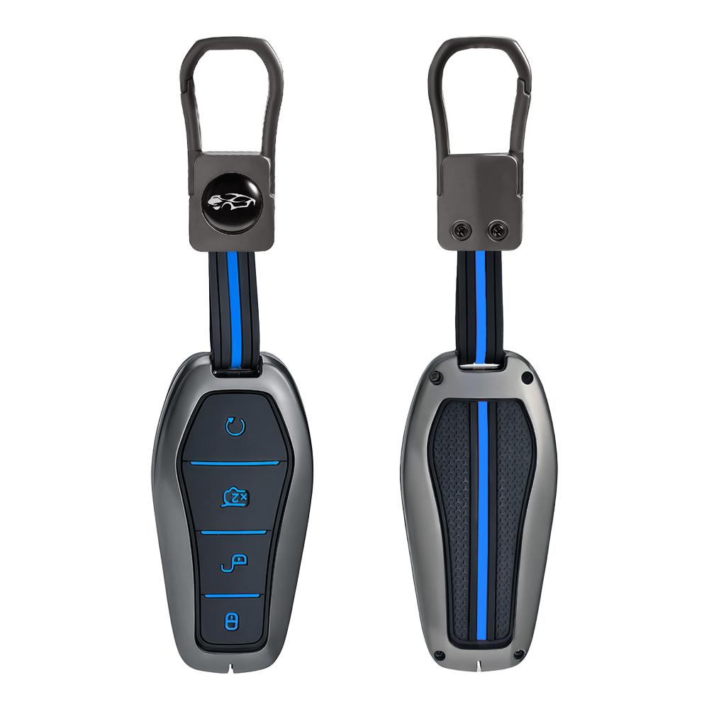 Fashion Zinc Alloy Silicone Key Case For Byd Atto 3 Han Ev Dolphin Song Pro Max Tang Dm Yuan Dolphin E2 Qin Plus Car Key Cover