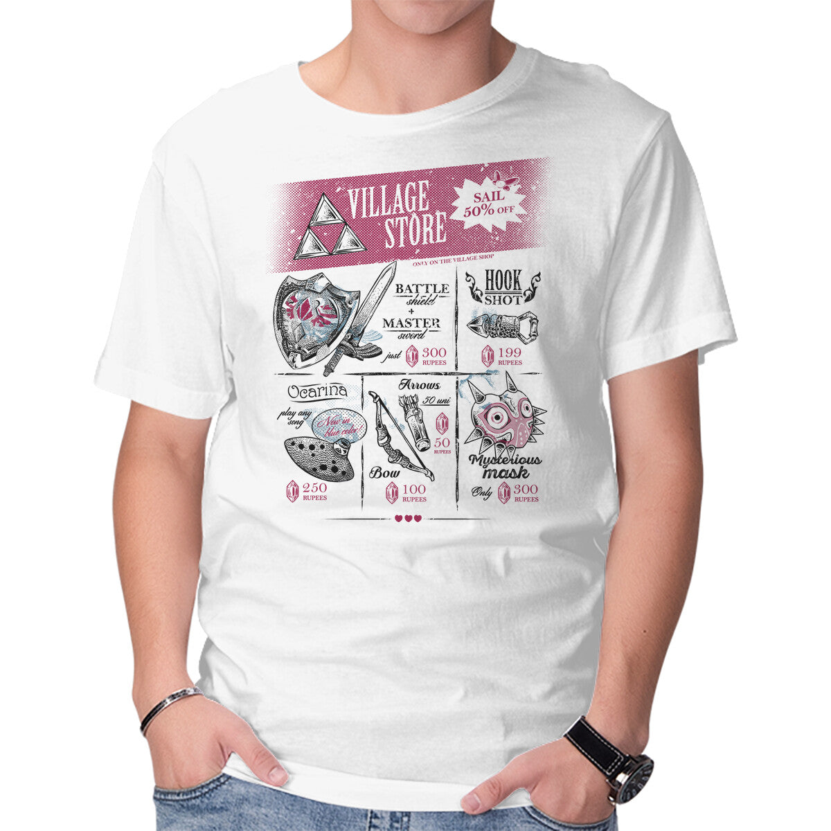 Unisex Crew Neck T-Shirt The Village Store Graphic Short Sleeve Casual Tee XXL