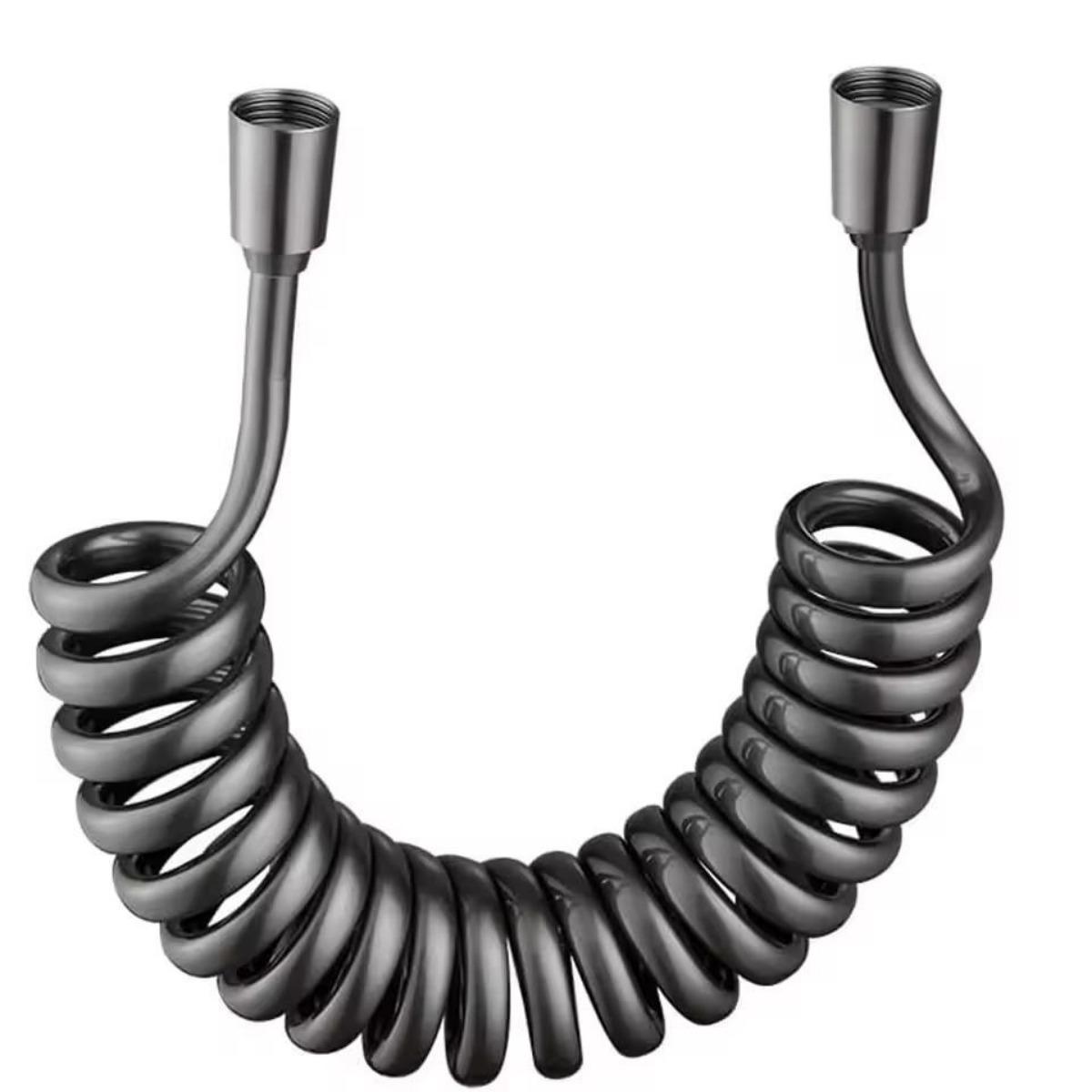 

1,5 м/2 м/3 м/5 м пружинный гибкий втягивающийся шланг для душа туалета биде водопроводная труба сантехника спиральный гибкий душевой шланг 300cm темно серый