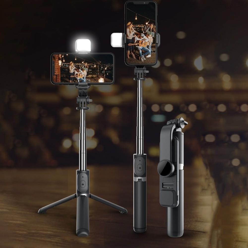 Tripod Phone Selfie Stick Portable Telescopic Selfie Stick Bluetooth Selfie Stick  Live Broadcast