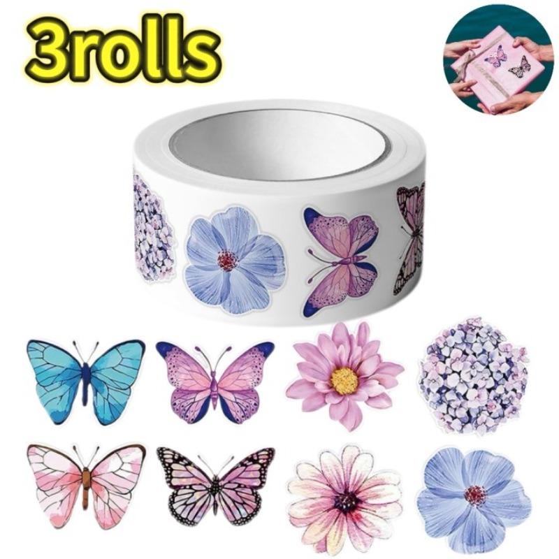 Colorful Butterfly Flower Sticker Colorful Butterfly Decals Stickers Party Decoration Scrapbook Stationery Gifts for Christmas