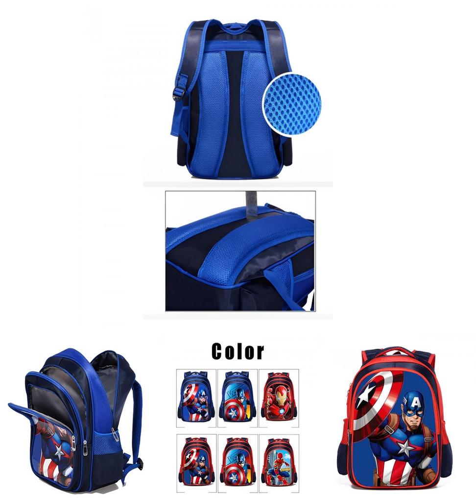 Marvel Avengers Kids Backpack Set With Iron Man Captain America Spider-man Perfect For Any Adventure!