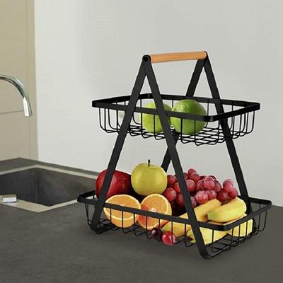 Abnehmbarer Obstkorb aus Edelstahl für Küche und Wohnzimmer, Desktop-Aufbewahrungsregal, Brotkorb, tragbare Obstschale