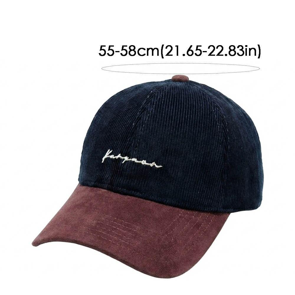 Embroidered Letter Baseball Hat Corduroy Breathable Travel Sunshade Hat Wide Brim Adjustable Bucket Hat Sports Activitie