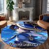 Customizable Genshin Impact5 Round Non-Slip Carpet - Ideal for Garden, Picnic, Office, Perfect for Decoration, Suitable For All Seasons