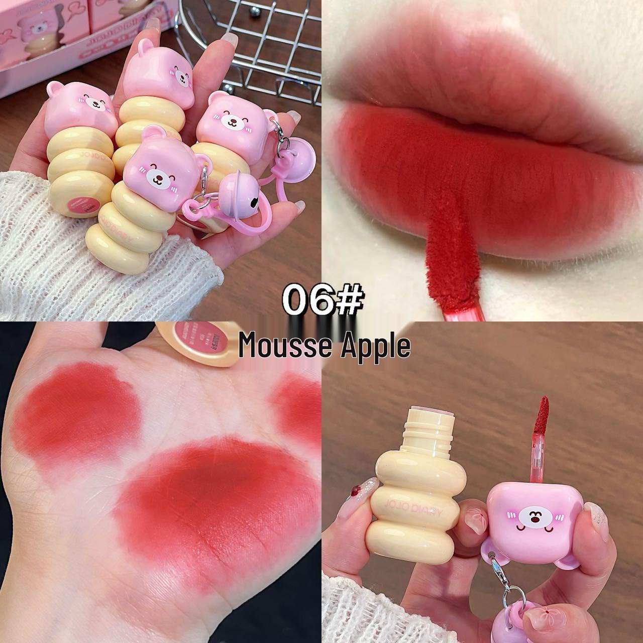 

JOJO DIARY Sweet Bear Matte Velvet Lip Mud – Long-lasting, Non-Stick Comfort for Women