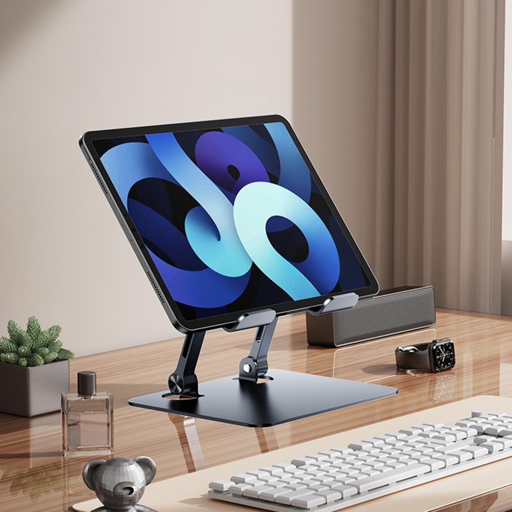 J18S Alloy Steel Live Streaming Phone Tablet Stand 360 Degree Rotation Desktop Holder