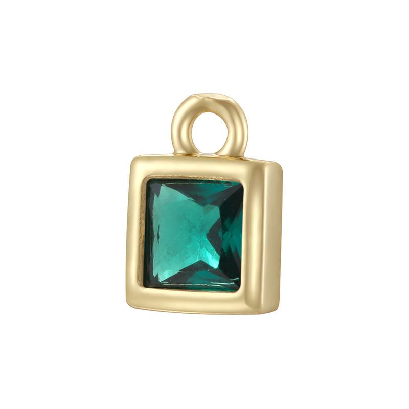 Light Luxury Twelfth Birthday Stone Sugar Cube Pendant Handmade Diy Bracelet Necklace Square Pendant Vd1939