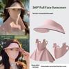 Zwei-in-Eins Eis-Seiden-Gesichtsmaske Vollgesichts-Sommer-Sonnenhut Radsport-Sonnenschutzmütze UV-Schutz Gesichtsbikini Atmungsaktiv Leicht
