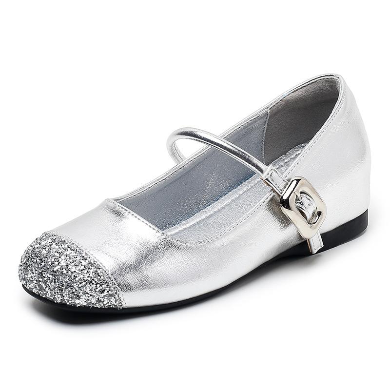 Autumn new rhinestone single shoes female Mary Jane soft sole word with square head shallow mouth fairy temperament single shoes