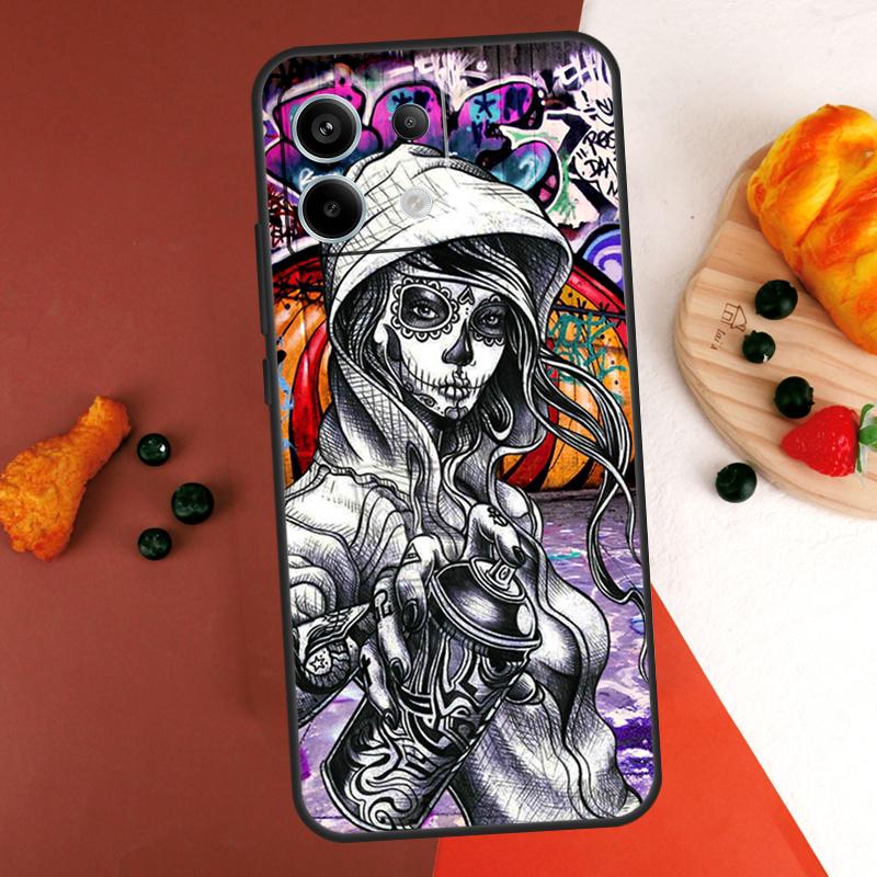 

Graffiti Case For Xiaomi Redmi Note 14 13 Pro 9 10 11 12 Pro 10S 11S 12S Redmi 13C 10C 12C 14C Coque Redmi Note 10 Pro