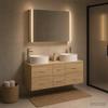 Bathroom Furniture Set 4 pcs Sonoma Oak Engineered Wood and Glass