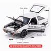 1/28 Scale Toyota AE86 Initial D Model Car, Zinc Alloy Pull Back Toy Car with Sound and Light for Kids Boy Girl Gift