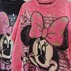 2026 Spring/Summer Plus Size Cartoon Embroidery Loose Tee for Women