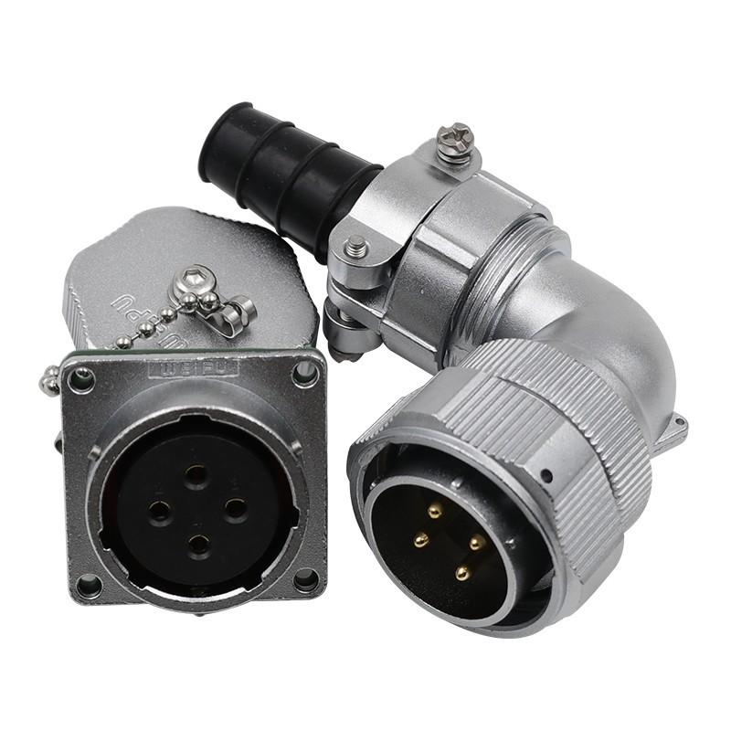Weipu Waterproof Right Angle Aviation Plug WY282347 - 12 to 26 Pin TVZ.