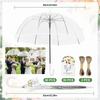 52 Inch Large Dome Rain Windproof Stick Umbrellas Auto Open Clear Dome Umbrella for Wedding Bridal Parties Graduation Outdoor