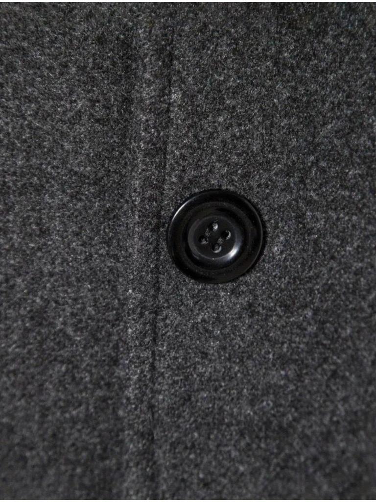2025 Men's Wool Trench Coat - British Classic, Business Casual, Available in European and American Sizes, Elegant Long Over-the-Knee Design