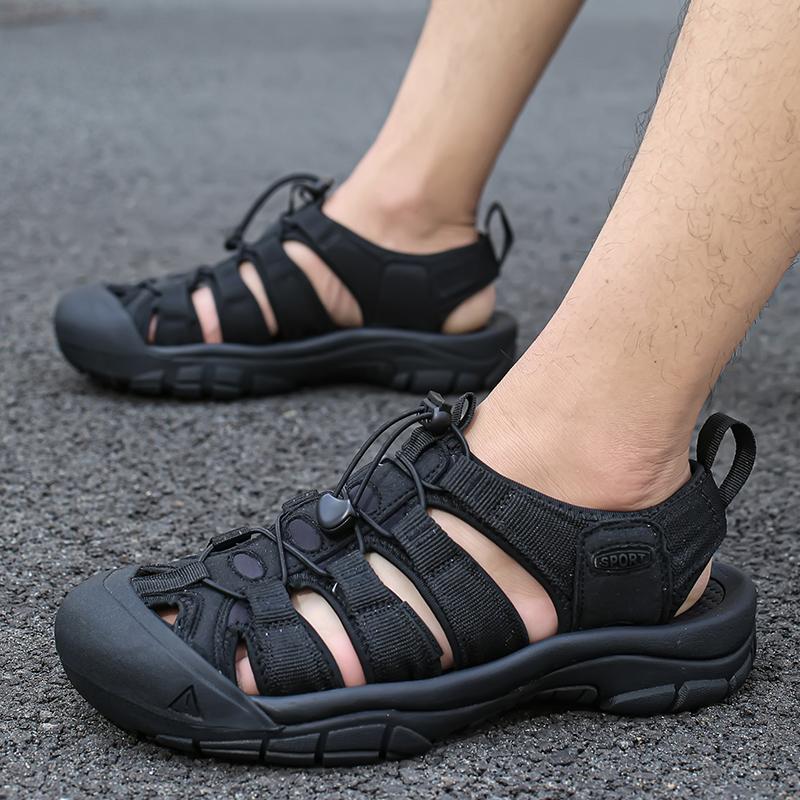 Damensandalen Sommer Outdoor Wanderschuhe Schwarz Braun Strandschuhe Lässige Römische Sandalen für Paare Übergröße