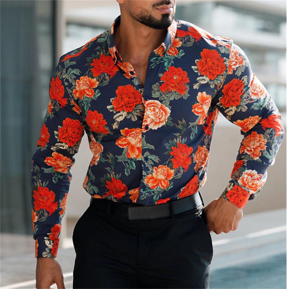 Gradient Men's Clothing Soft and Comfortable Men's Shirt Summer Hawaiian Shirt High Quality Men's Clothing Fashion Button Design